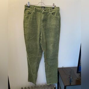 Green corduroy BDG mom pants, size 28
